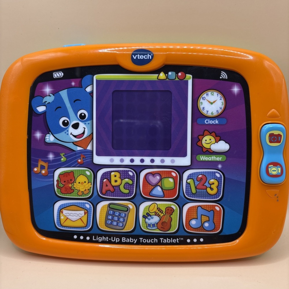 VTech Smart Light Up Baby Touch Tablet Developmental Play Learning Toy Works!